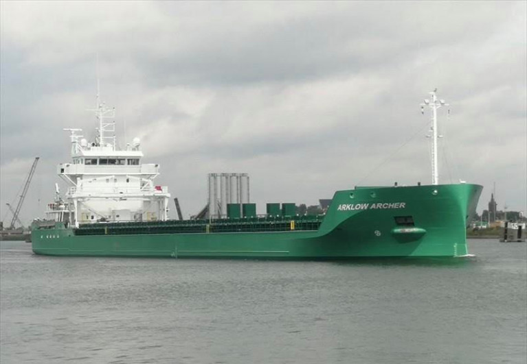 Ireland's newest cargsoship, Arklow Archer which made a first visit to Dublin Port this month having joined the Co. Wicklow shipowners fleet of almost 60 dry-cargo ships mostly operating in Europe and further overseas. 