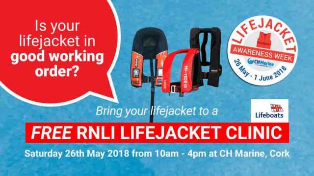 Lifejacket check – get yours tested at CH Marine in Cork